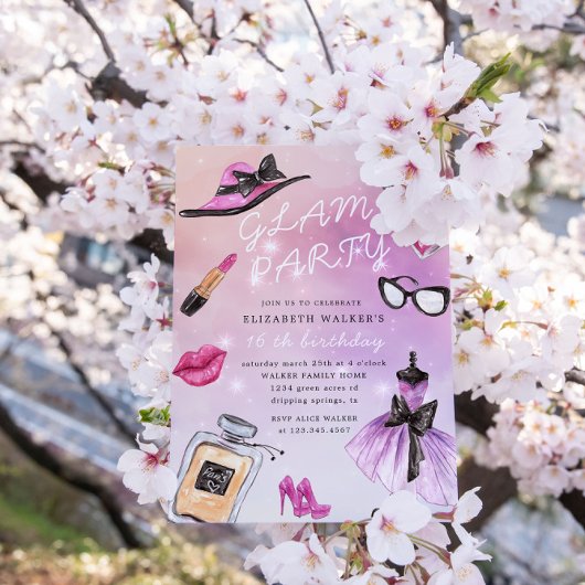 Invitation à la fête d'anniversaire de la marque G