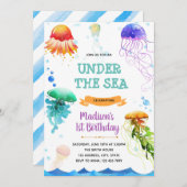 Invitation à la fête d'anniversaire de la méduse (Devant / Derrière)