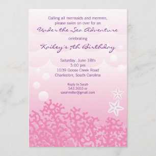 Invitation à la fête d'anniversaire de la mer (ros