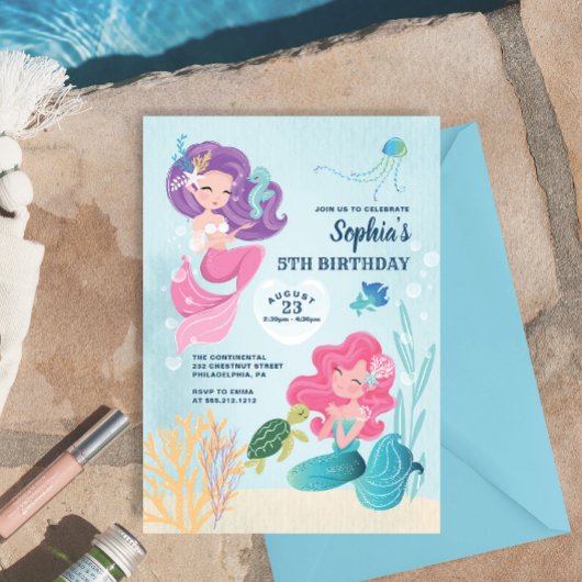 Invitation à la fête d'anniversaire de la mignonne