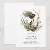 Invitation à la fête d'anniversaire de la mignonne (Devant / Derrière)