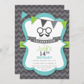 Invitation à la fête d'anniversaire de la Moustach (Devant / Derrière)