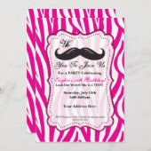 Invitation à la fête d'anniversaire de la Moustach (Devant / Derrière)