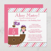 Invitation à la fête d'anniversaire de la petite f (Devant / Derrière)