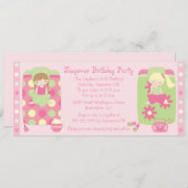 Invitation à la fête d'anniversaire de la petite f (Devant / Derrière)