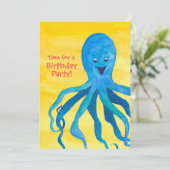 Invitation à la fête d'anniversaire de la pieuvre  (Debout devant)