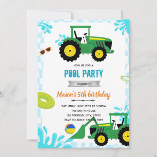 Invitation à la fête d'anniversaire de la piscine 