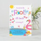 Invitation à la fête d'anniversaire de la piscine (Debout devant)