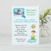 Invitation à la fête d'anniversaire de la piscine (Debout devant)