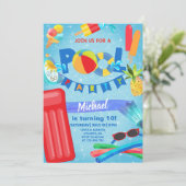 Invitation à la fête d'anniversaire de la piscine, (Debout devant)