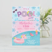 Invitation à la fête d'anniversaire de la piscine (Debout devant)