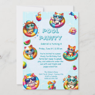 Invitation à la fête d'anniversaire de la piscine 