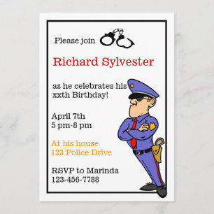 Invitation à la fête d'anniversaire de la police
