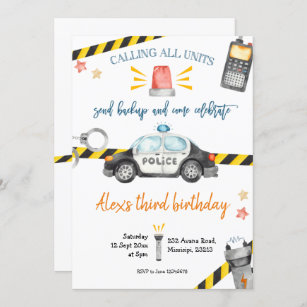 Invitation à la fête d'anniversaire de la police