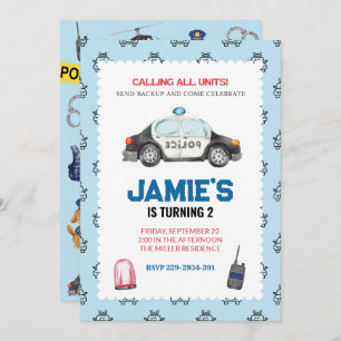 Invitation à la fête d'anniversaire de la police