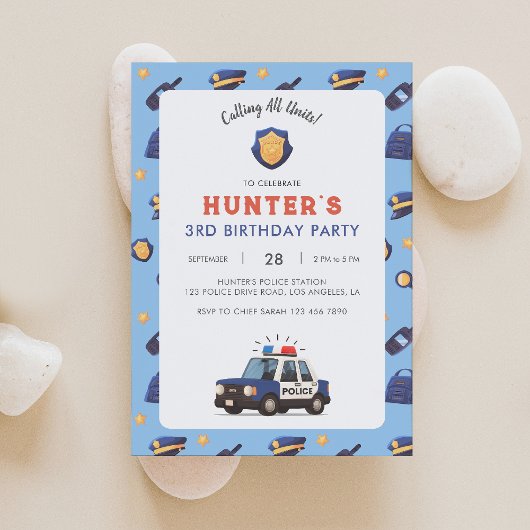 Invitation à la fête d'anniversaire de la police