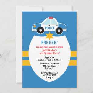 Invitation à la fête d'anniversaire de la police