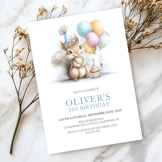 Invitation à la fête d'anniversaire de la première