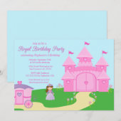 Invitation à la fête d'anniversaire de la princess (Devant / Derrière)