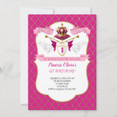 Invitation à la fête d'anniversaire de la princess (Devant)