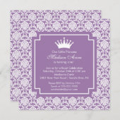 Invitation à la fête d'anniversaire de la princess (Devant / Derrière)