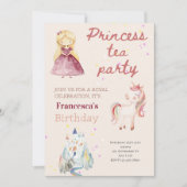 Invitation à la fête d'anniversaire de la Princess (Devant)