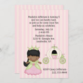Invitation à la fête d'anniversaire de la princess (Devant / Derrière)