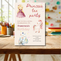 Invitation à la fête d'anniversaire de la Princess