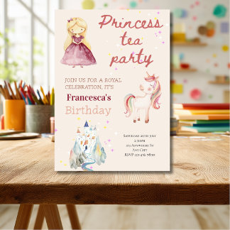 Invitation à la fête d'anniversaire de la Princess