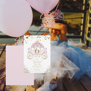 Invitation à la fête d'anniversaire de la princess