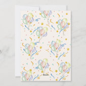 Invitation à la fête d'anniversaire de la princess (Dos)