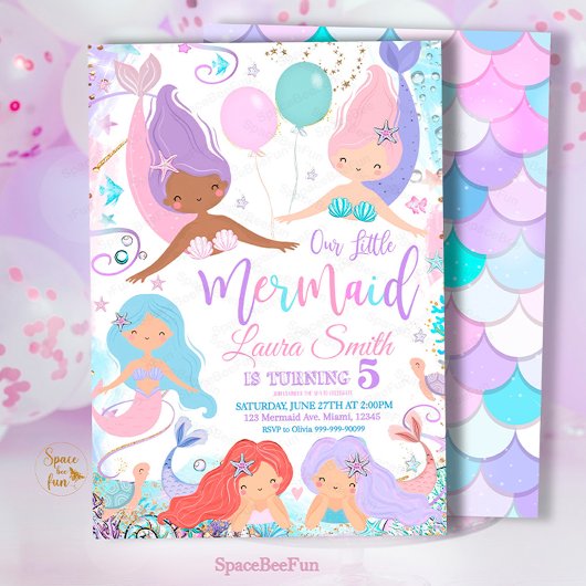 Invitation à la fête d'anniversaire de la Sirène