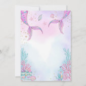 Invitation à la fête d'anniversaire de la Sirène (Dos)