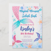 Invitation à la fête d'anniversaire de la Sirène e (Devant)