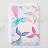 Invitation à la fête d'anniversaire de la Sirène e (Dos)