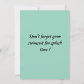 Invitation à la fête d'anniversaire de la Sirène m (Dos)