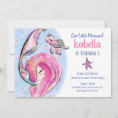 Invitation à la fête d'anniversaire de la Sirène r (Devant)