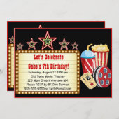 Invitation à la fête d'anniversaire de la soirée d (Devant / Derrière)