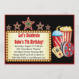 Invitation à la fête d'anniversaire de la soirée d