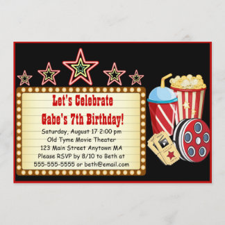 Invitation à la fête d'anniversaire de la soirée d