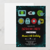 Invitation à la fête d'anniversaire de la technolo (Devant / Derrière)