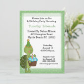 Invitation à la fête d'anniversaire de la tortue (Debout devant)