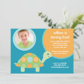 Invitation à la fête d'anniversaire de la tortue (Debout devant)