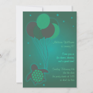 Invitation à la fête d'anniversaire de la tortue