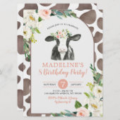 Invitation à la fête d'anniversaire de la vache (Devant / Derrière)