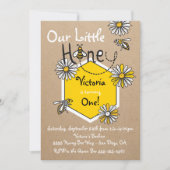 Invitation à la fête d'anniversaire de l'abeille d (Devant)