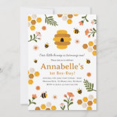 Invitation à la fête d'anniversaire de l'abeille d (Devant)