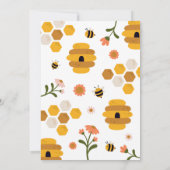 Invitation à la fête d'anniversaire de l'abeille d (Dos)
