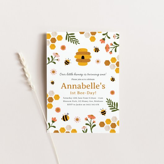 Invitation à la fête d'anniversaire de l'abeille d