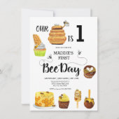 Invitation à la fête d'anniversaire de l'abeille d (Devant)